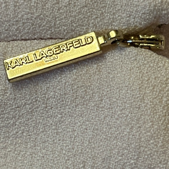 Karl Lagerfeld Paris Crepe Dress Blush Pink Tulip Bell Sleeve Size 10 - Picture 7 of 8